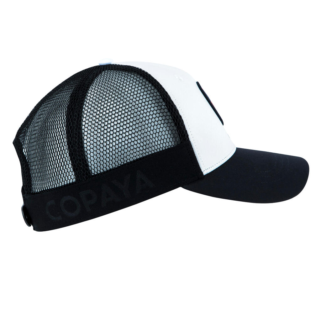 Damen/Herren Beachvolleyball Cap - Trucker weiß/braun 