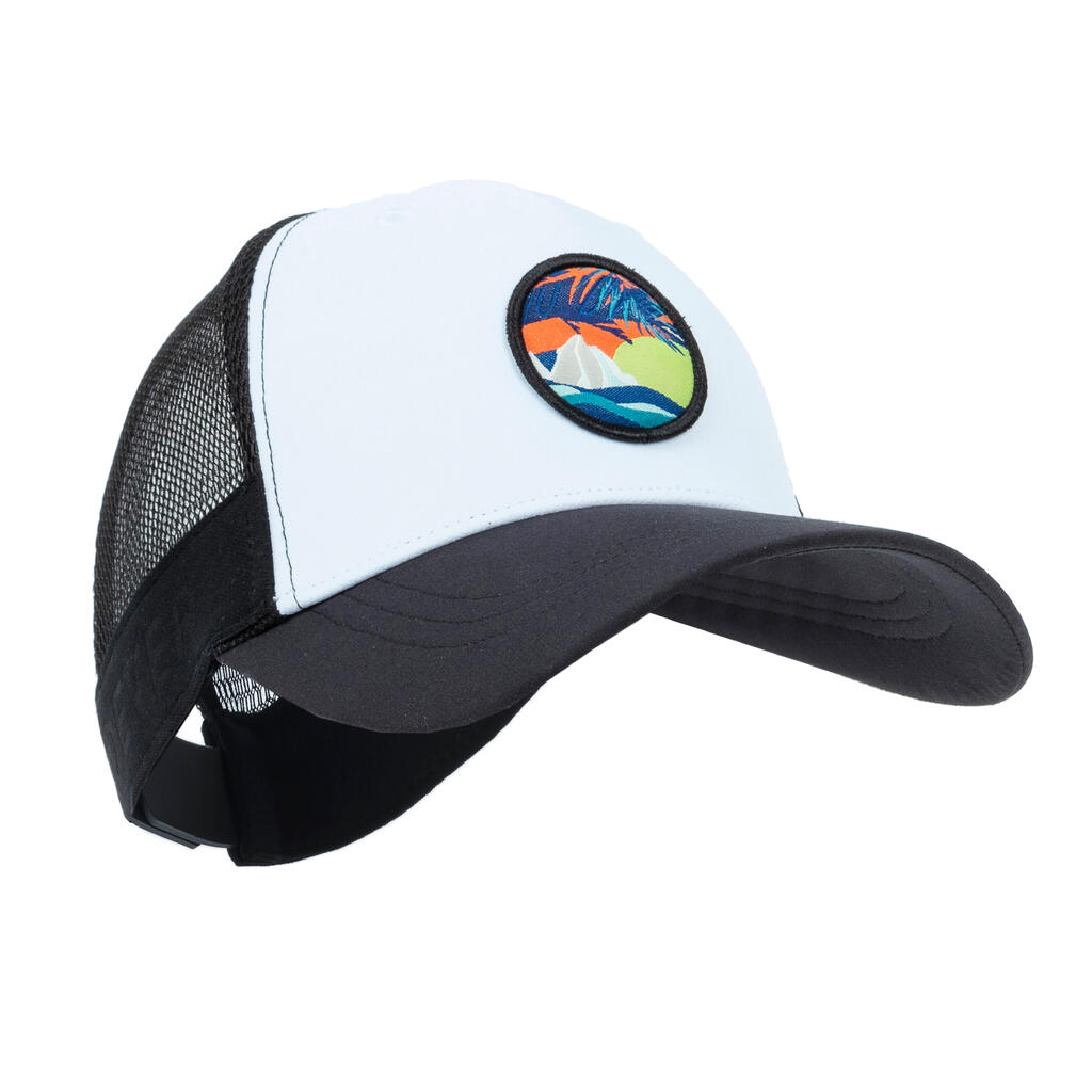 Damen/Herren Beachvolleyball Cap - Trucker weiß/braun 