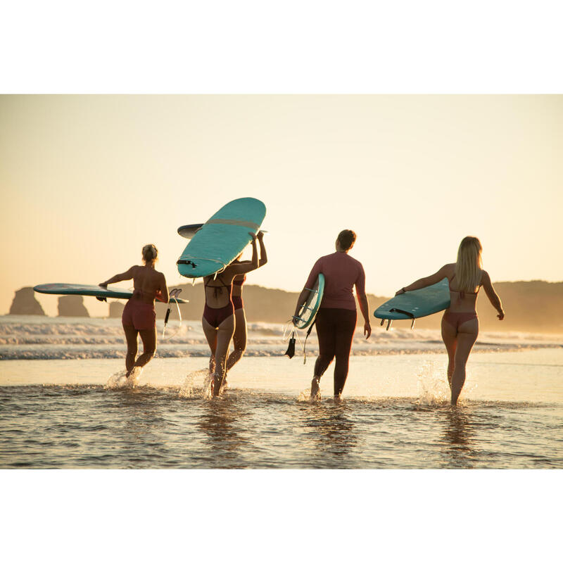 Top de Bikini de Surf Soutien CARO Rosa canelado costas estruturadas ajustáveis