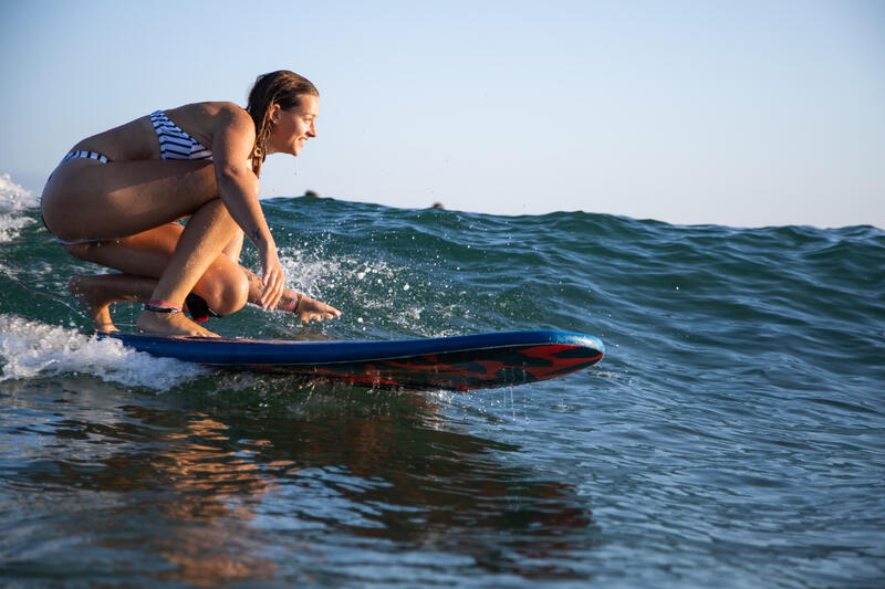 Surfbikinitop voor dames ANDREA MARIN open rug WIT/GRIJS