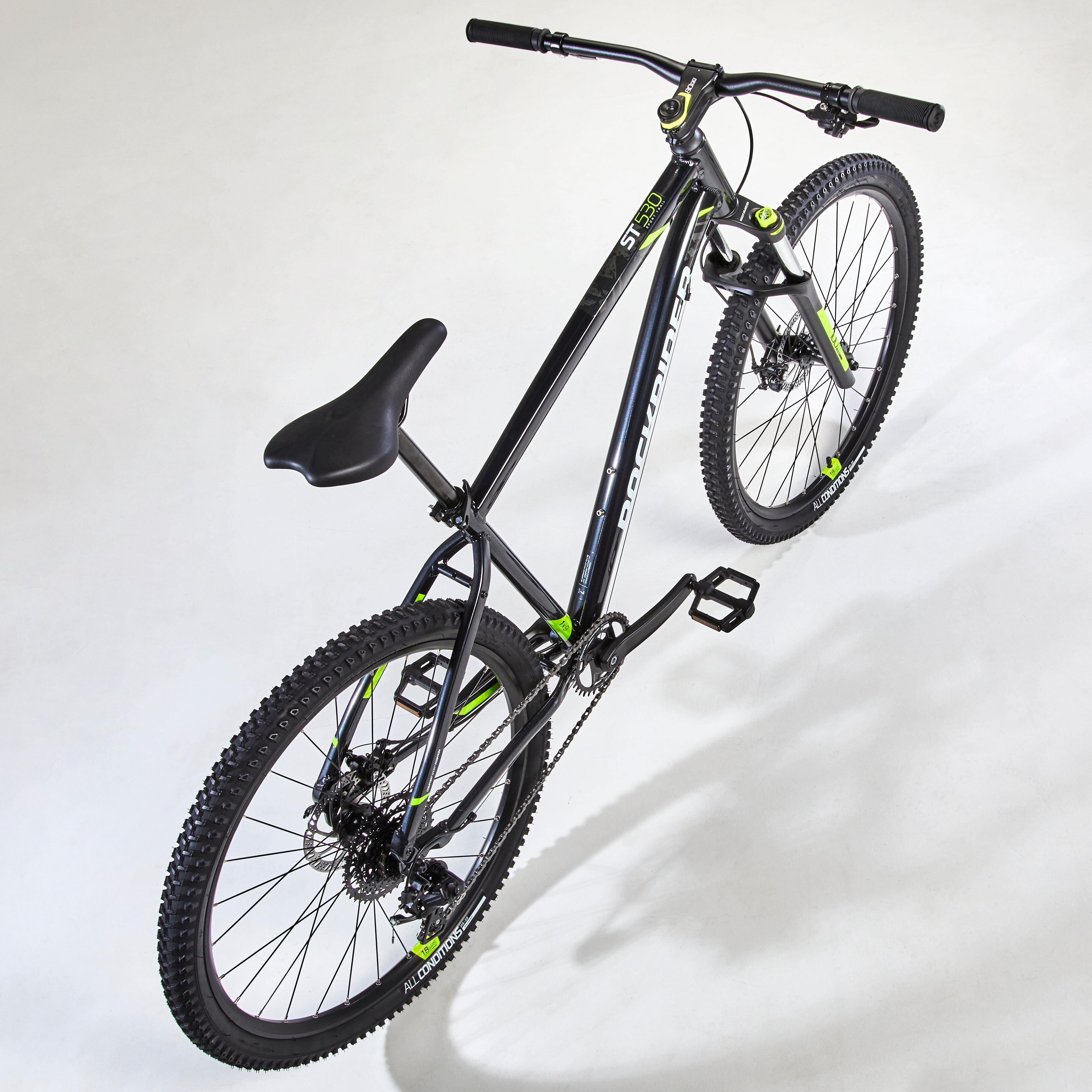 VELO VTT ST 530 MDB NOIR JAUNE 27 5 Decathlon