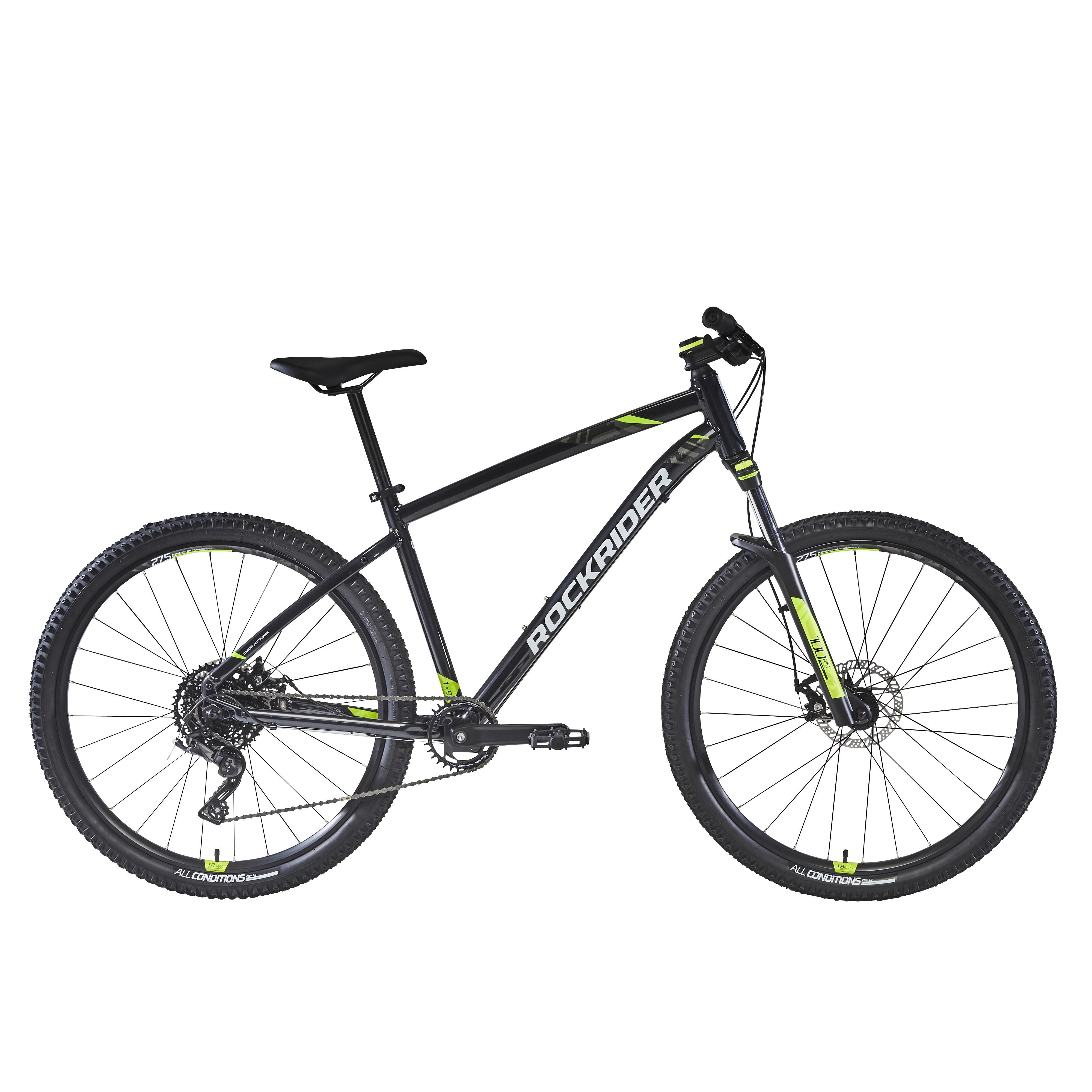 27.5 inch Mountain Bike rockrider ST 530 MDB Black Yellow