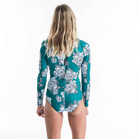 Long Sleeve 1-Piece Swimsuit with Back Zip Dani - PEONY