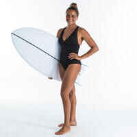 1-PIECE SURF SWIMSUIT WOMEN BACK X ISA BLACK