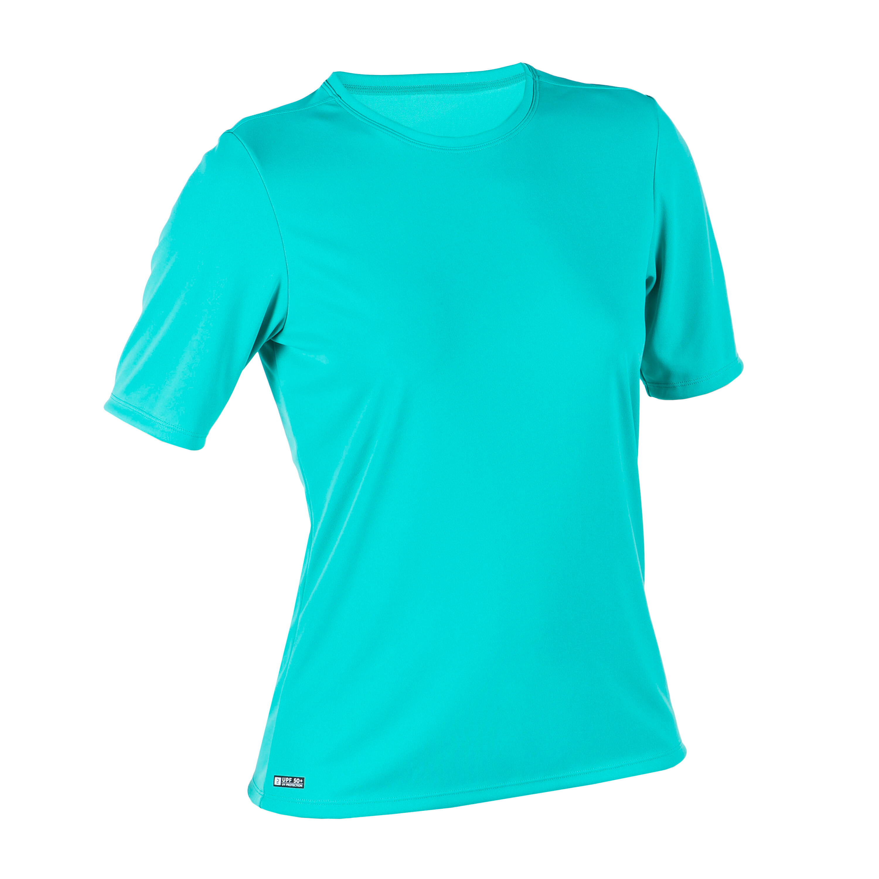 Women's UV Surfing Rash Guard - 100 Blue - Caribbean blue - Olaian