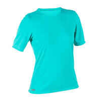 חולצת טי קצרה לנשים עם חסימת UV לפעילות במים דגם MALOU - טורקיז