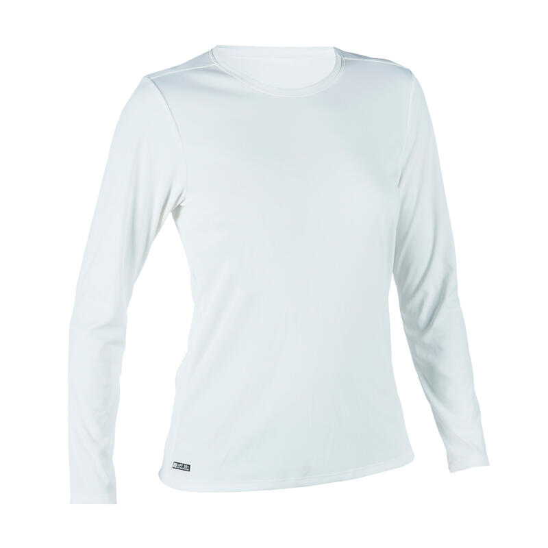  Maglia anti-UV surf donna 100 manica lunga grigia 