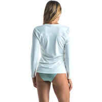 חולצת טי לנשים גולשות עם שרוולים ארוכים והגנת UV - בז' (ללא צביעה)