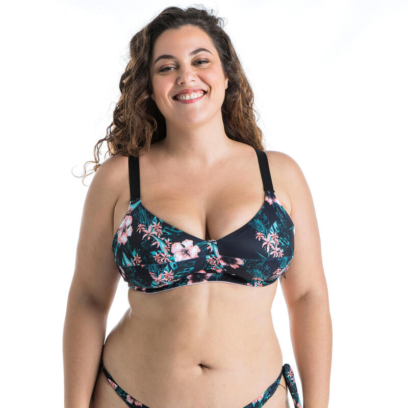Női bikinifelső szörfözéshez Astrid, balconnet fazon, textil merevítéssel