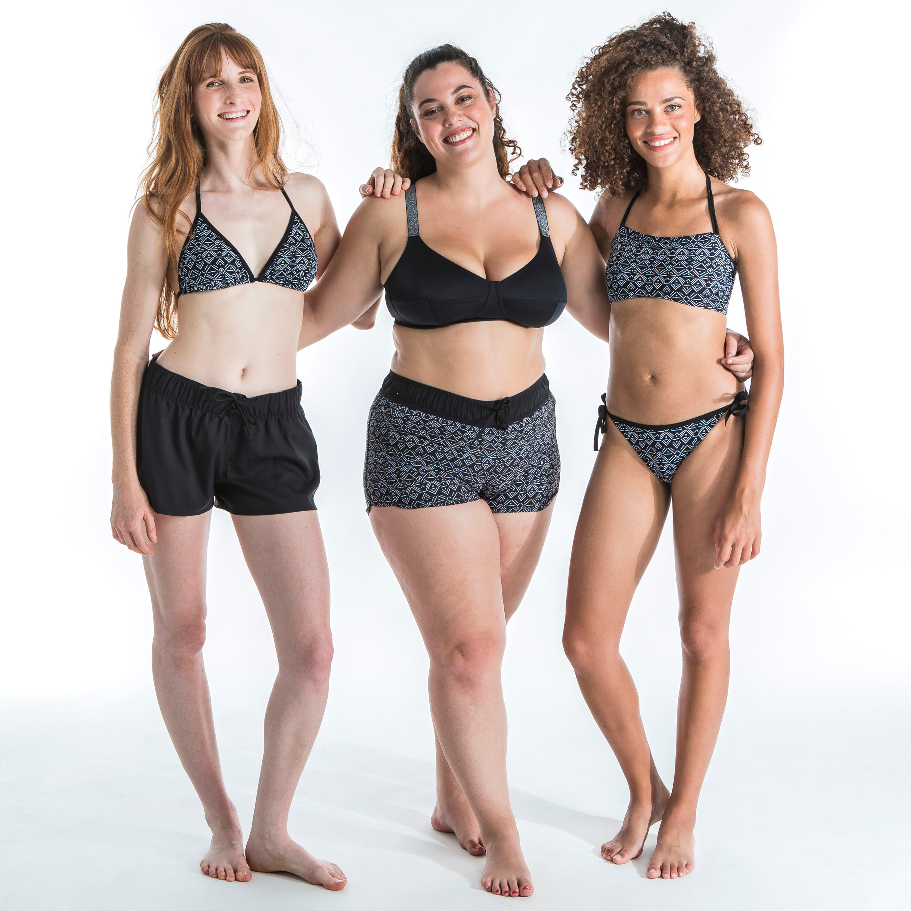 Haut de maillot de bain triangle coulissant femme - Mae noir - OLAIAN