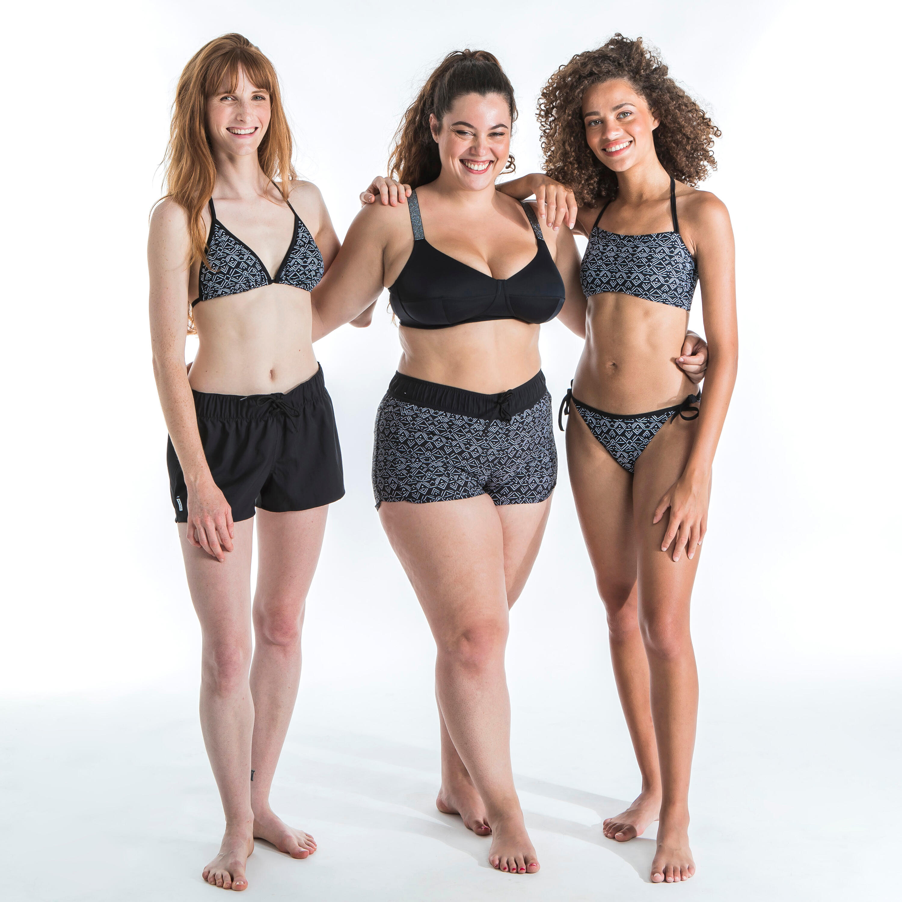 Women’s Sliding Triangle Bikini Top - Mae Black - OLAIAN