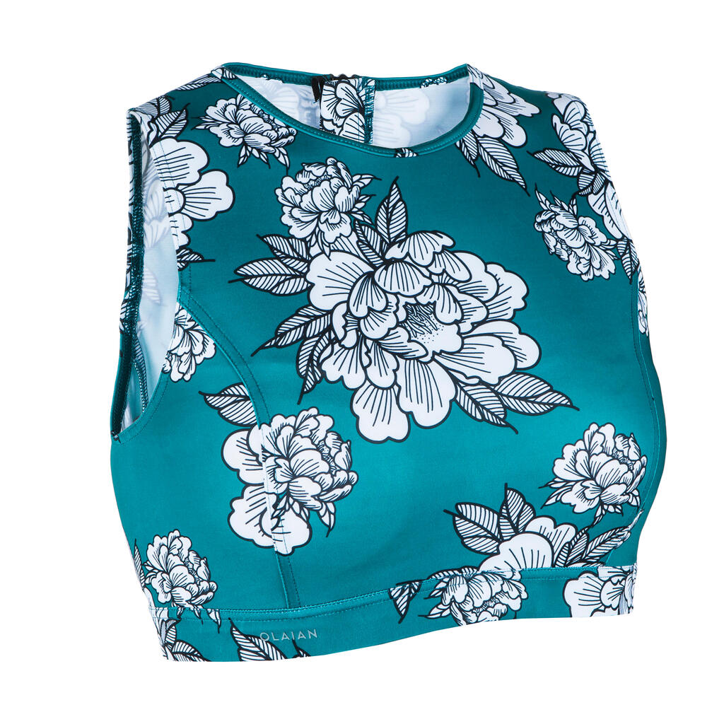 Brassière femme CARLA PEONY avec back zip et coques amovibles hydrophobes