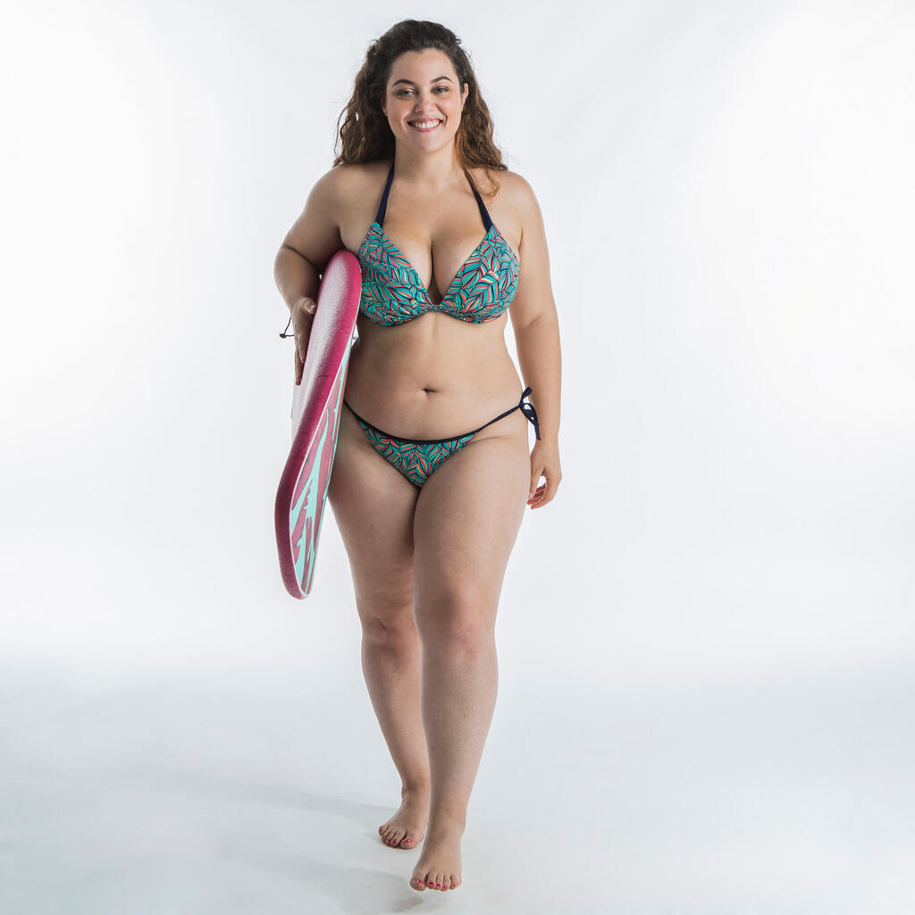 Haut de maillot de bain femme push up avec coques fixes elena rouge