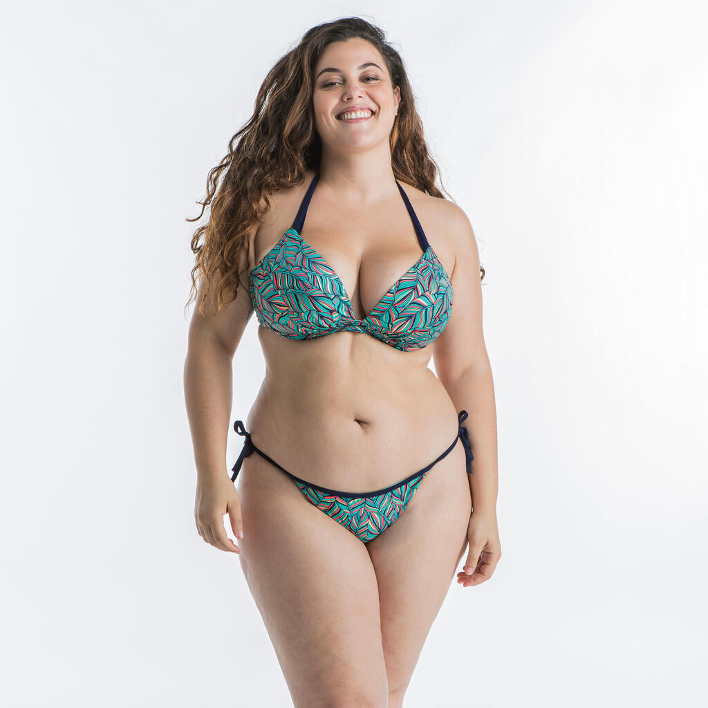 Haut de maillot de bain push up femme - elena foly turquoise