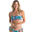 Bikini-Oberteil Damen Bandeau herausnehmbare Formschalen Laura Graphiti lila