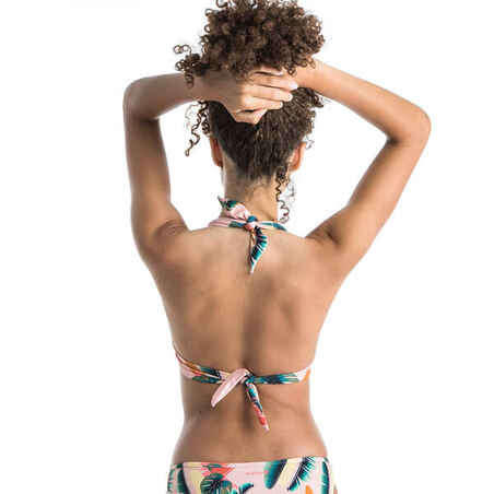 Bikini-Oberteil Damen Push Up mit Bügel Elena Jungle beige/grün