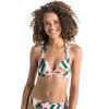 Women's Push-Up Swimsuit Top with Fixed Padded Cups ELENA - JUNGLE