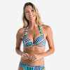 Women's Push-Up Swimsuit Top with Fixed Padded Cups ELENA - GRAPHITI