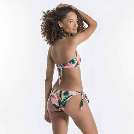 Braguita bikini Mujer lazos beige tropical