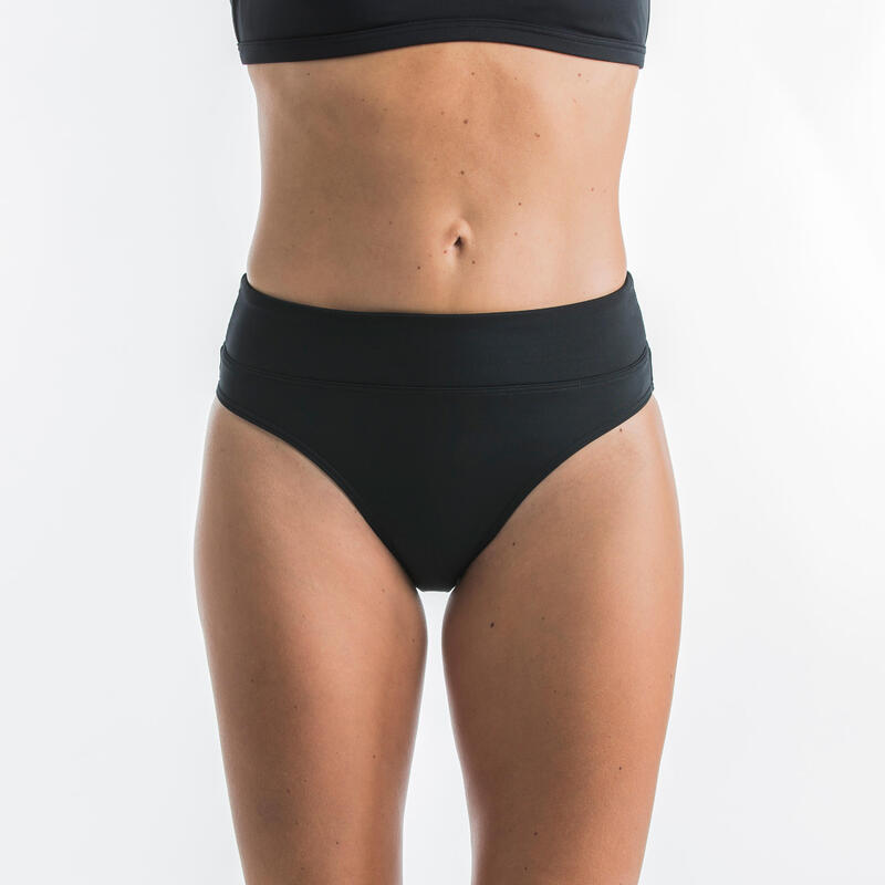 instructeur rommel Alternatief OLAIAN Bikinibroekje voor surfen Nora hoge taille corrigerend zwart |  Decathlon