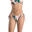 Bikini-Hose Damen hoher Beinausschnitt seitlich gebunden Sabi Jungle beige/grün