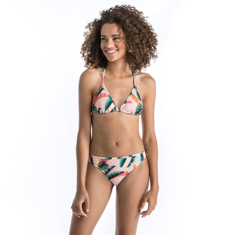 Bikini-Hose Damen Nina Jungle beige/grün