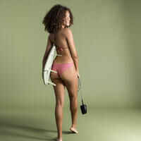 Tanga Briefs with Very High Leg Lulu - Ribbed Plain Pink