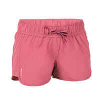Boardshorts Surf Tini elastischer Taillenbund mit Kordelzug Damen rosa