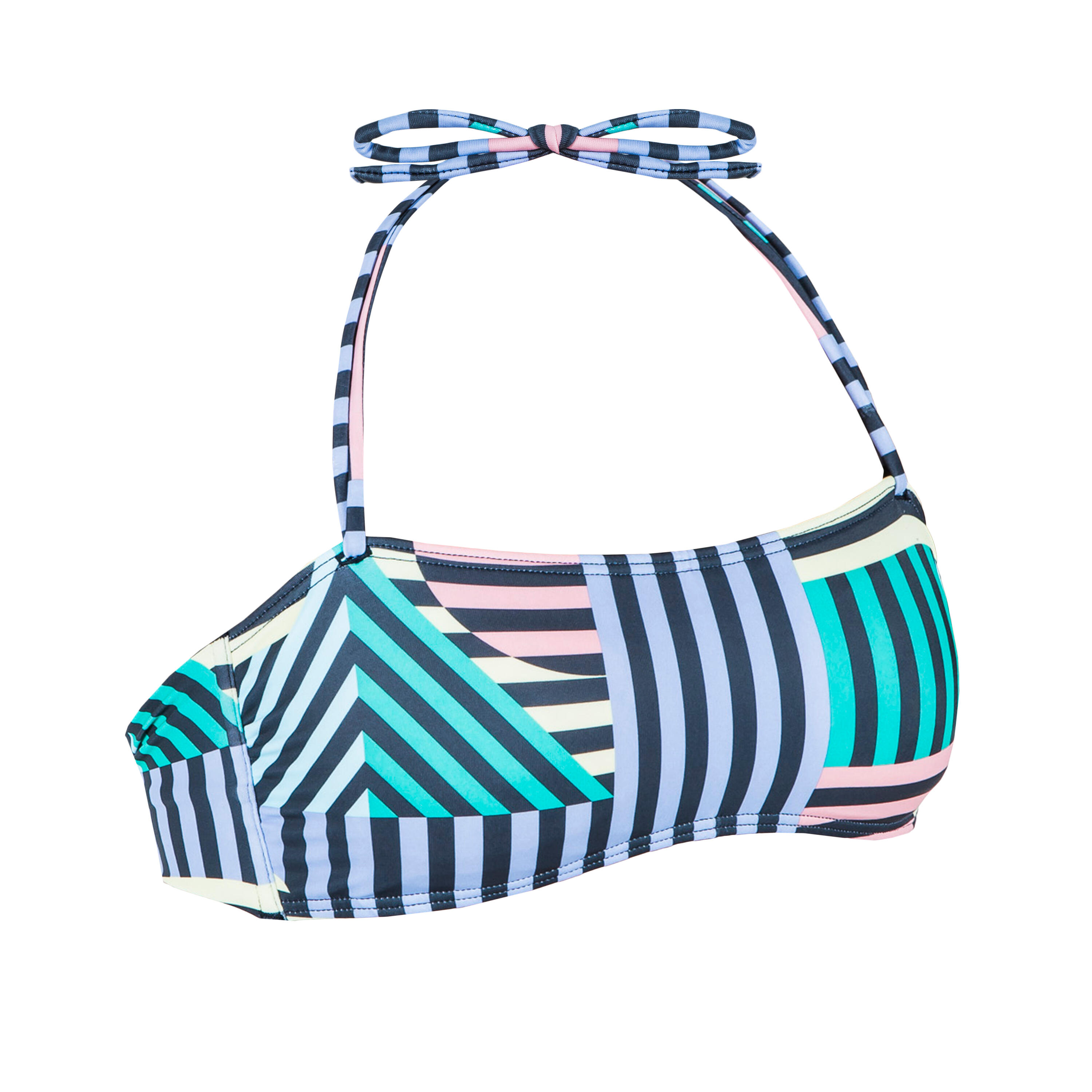Haut de maillot de bain bandeau LAURA GRAPHITI avec coques amovibles 3/12