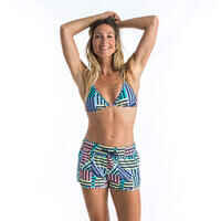 Women Surfing Boardshorts with Elasticated Waistband & Drawstring TINI GRAPHITI