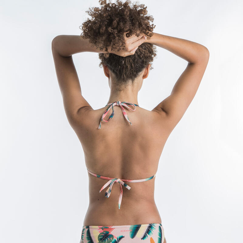 HAUT DE MAILLOT DE BAIN FEMME TRIANGLE COULISSANT AVEC COQUES MAE JUNGLE