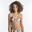 Top bikini Mujer surf triángulo rellenos extraíbles beige tropical