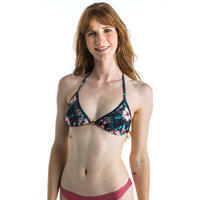 WOMEN'S SLIDING TRIANGLE SWIMSUIT TOP WITH PADDED CUPS MAE - HIBISCO