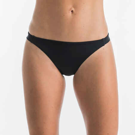 Panty de bikini de surf para mujer Olaian Aly negro