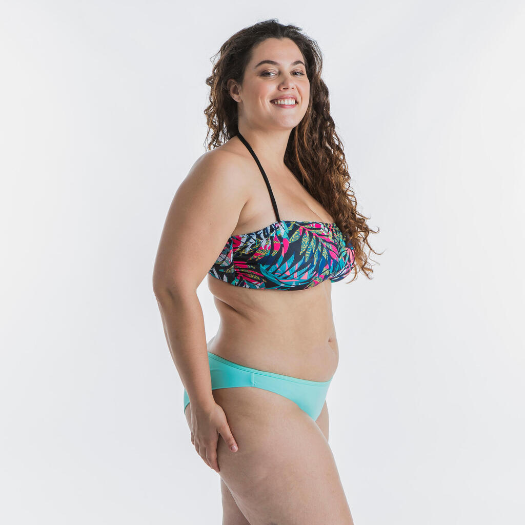 Very high-cut tanga bottoms Lulu - turquoise