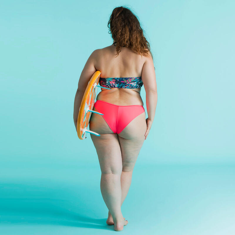 Bikinibroekje tanga LULU fel roze hoog uitgesneden