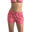 Boardshort voor surfen dames Tini elastische tailleband en aantrekkoordje roze
