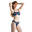 Bas de maillot de bain de surf forme culotte classique NINA CANGGU NOIRE