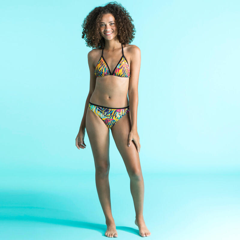Bikinibroekje voor surfen Nina Canggu klassiek model geel