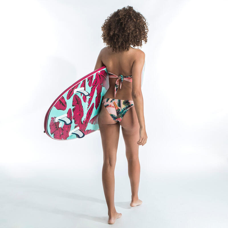 Bikinibroekje voor surfen SABI JUNGLE hoog uitgesneden striksluiting opzij