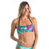 Bandeau Swimsuit Top with Removable Padded Cups LORI - CANGGU TURQUOISE