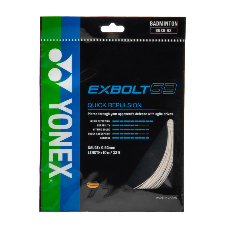 Cordaje Yonex BG EXBOLT 63 Blanco