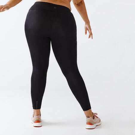 Women's running leggings with body-sculpting (XS to 5XL - Large size) - black