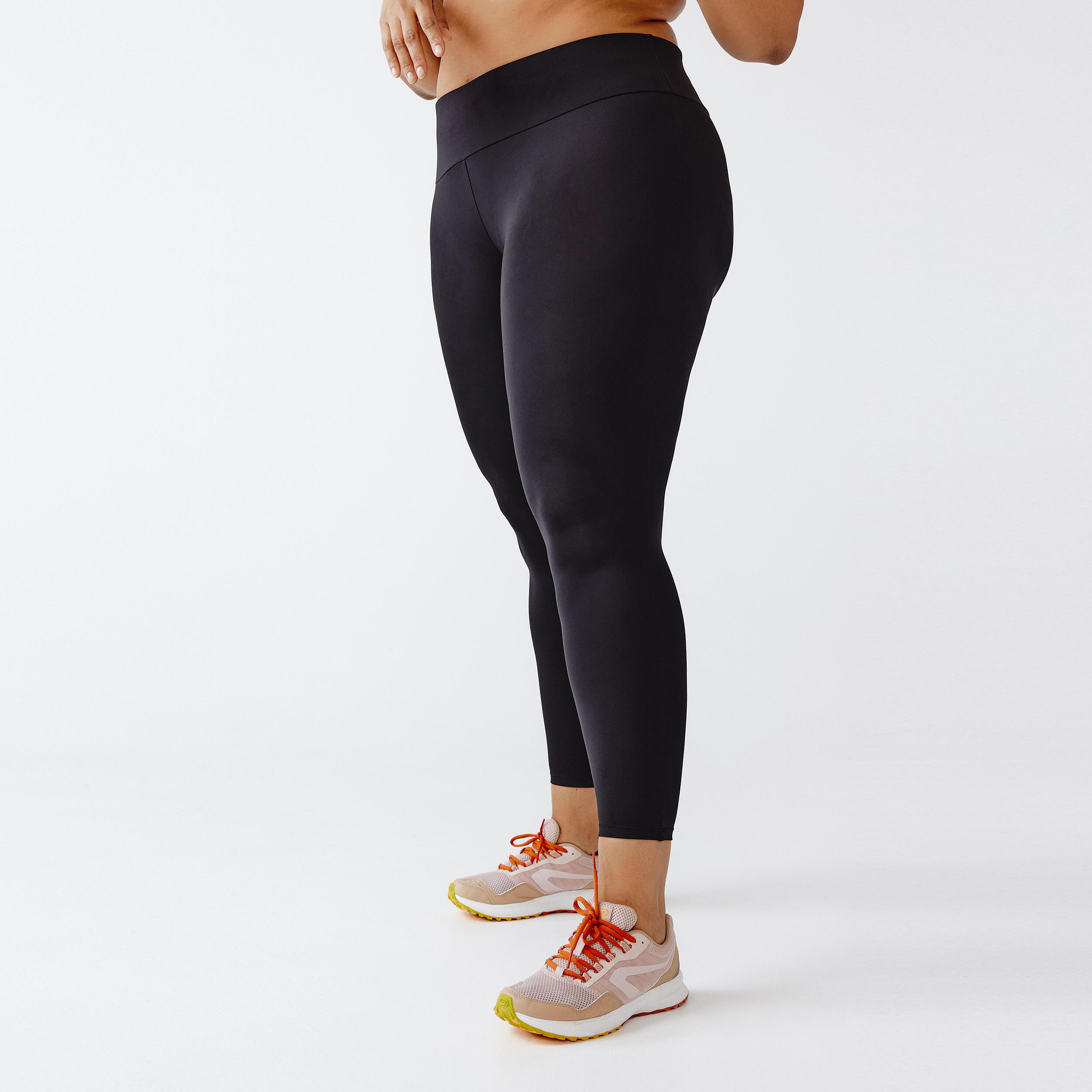 Women's running leggings with body-sculpting (XS to 5XL - Large size) - black 2/11