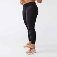 Women's running leggings with body-sculpting (XS to 5XL - Large size) - black