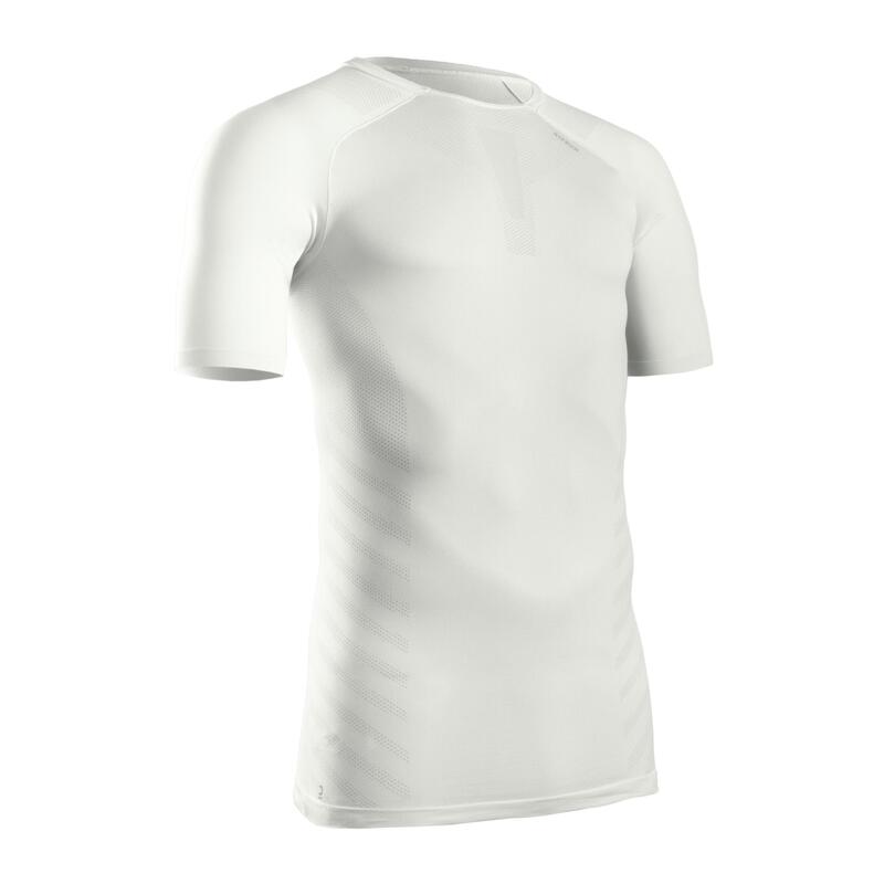 Laufshirt kurzarm atmungsaktiv Kiprun Skincare Herren weiss