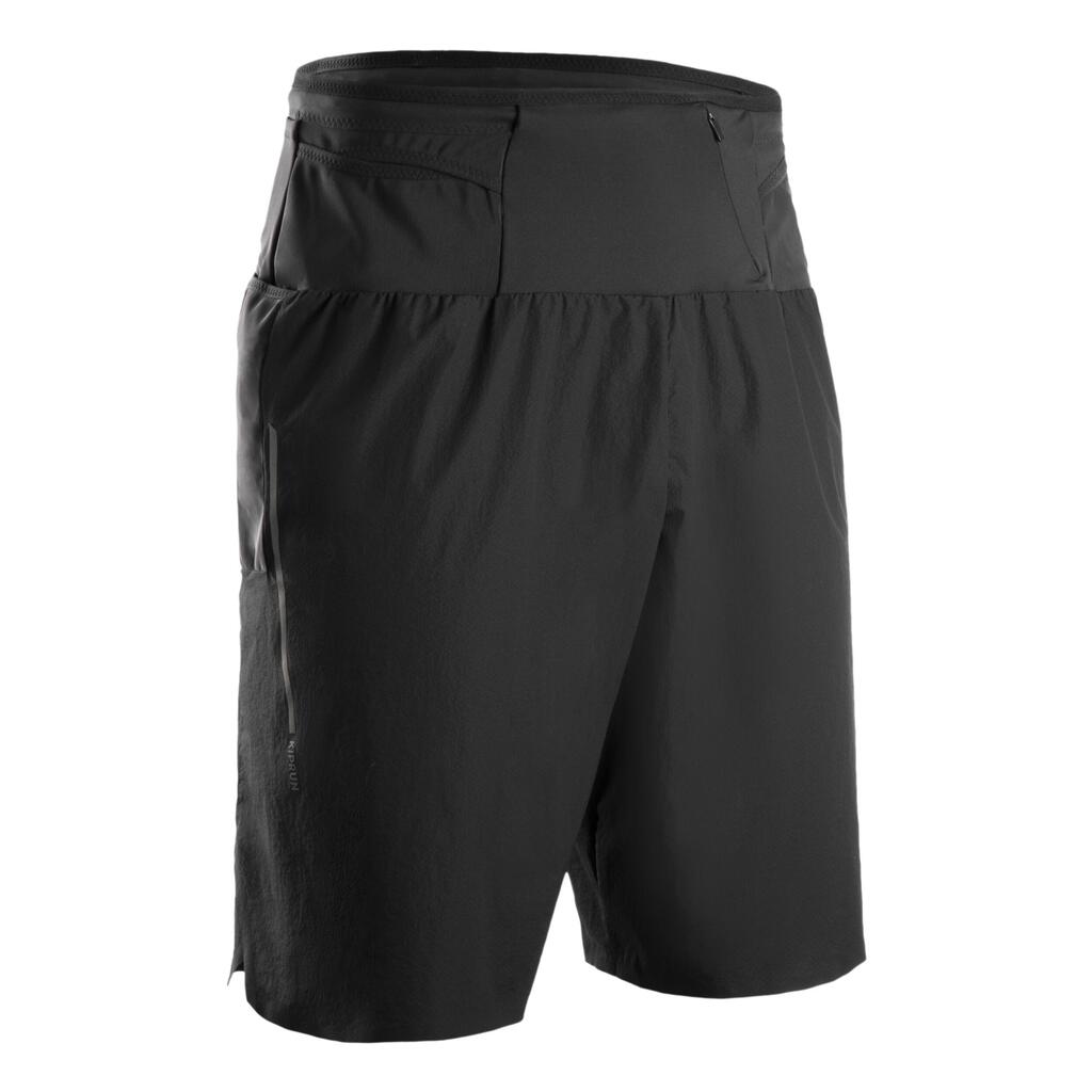 MEN'S MARATHON RUNNING SHORTS WITH CARRY POCKETS - BLACK