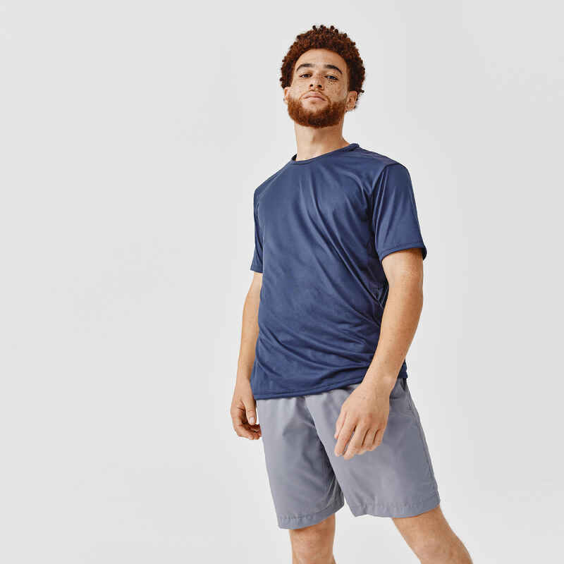 Laufshirt kurzarm atmungsaktiv Dry+ Herren dunkelblau