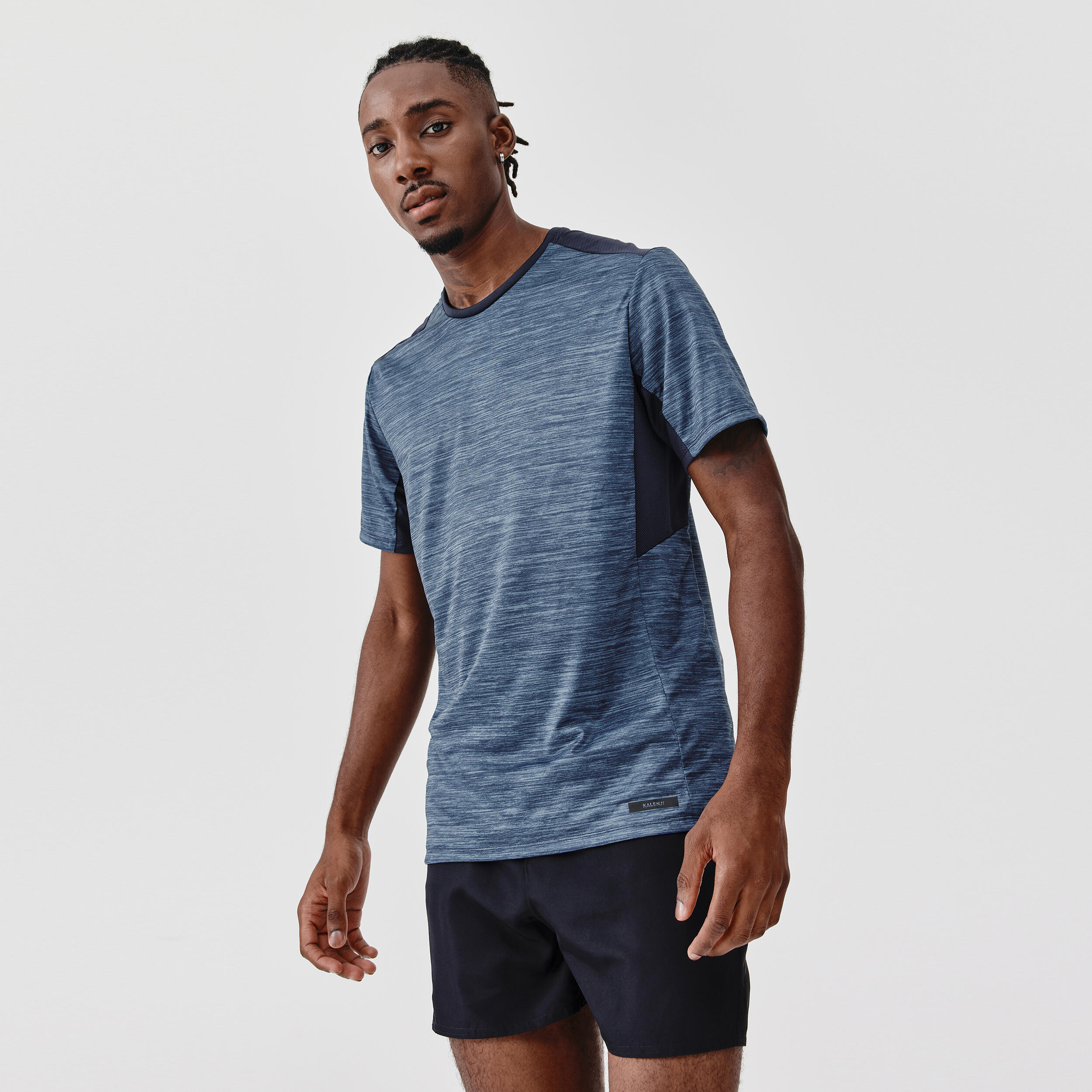 Tricou Respirant Alergare Jogging Run Dry+ Albastru Bărbați decathlon.ro imagine noua
