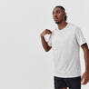 Men Running T-Shirt, Quick Dry, Crew Neck - Ivory White